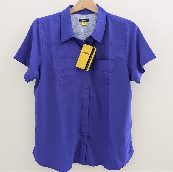 Cabela's Sportsman Tops - CABELA'S Triune Outdoor Shirt Women's L Active Performance Vented UPF Purple